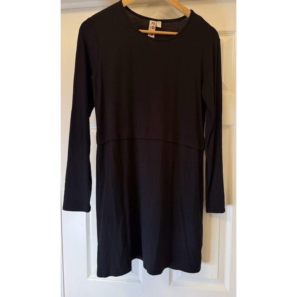 Dolan Left Coast Collection Dress Womens XS Black Long Sleeve Jersey Mini